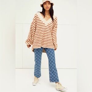 Free People - Connell oversized V neck pullover sweater
